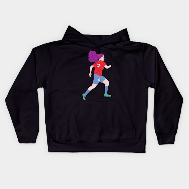 Running Soccer Player Football Kids Hoodie by DiegoCarvalho